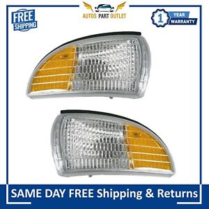 New Front Side Marker Corner Turn Signal Light Lamp Pair Set For 1991-1996 Chevy