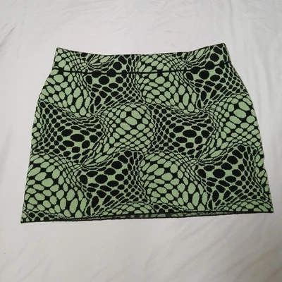 Мини-юбка Motel Rocks Haru в гео польке аркадская зеленая эластичная вязаная большая - Изображение 1 из 3