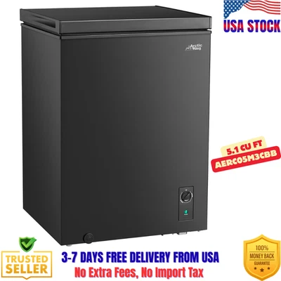 Arctic King 5.1 Cu ft Chest Freezer, Convertible, Black