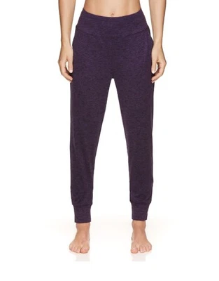 女士 Gaiam 运动慢跑超柔软茄子颜色 S 码 — 第 1/4 张图片