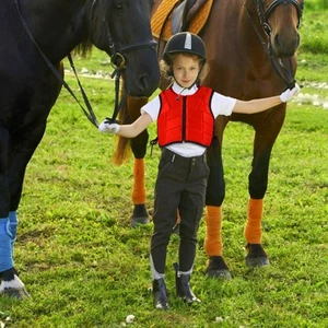 Kids Foam Padded Equestrian Vest Safety Body Protector Red Riding Gear - Picture 1 of 12