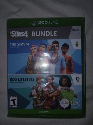 Sims 4 Bundle Base Game with Eco Lifestyle Expansion for Xbox One Never Opened - Image 1 of 2