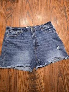 Pantalones cortos de mezclilla para mujer REDY lavado medio talla 16W cortados usados en excelente estado - Imagen 1 de 4