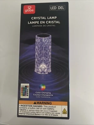 Globe Electric LED Integrated Rechargeable Crystal Touch Lamp 8.5” Tall - Image 1 of 4