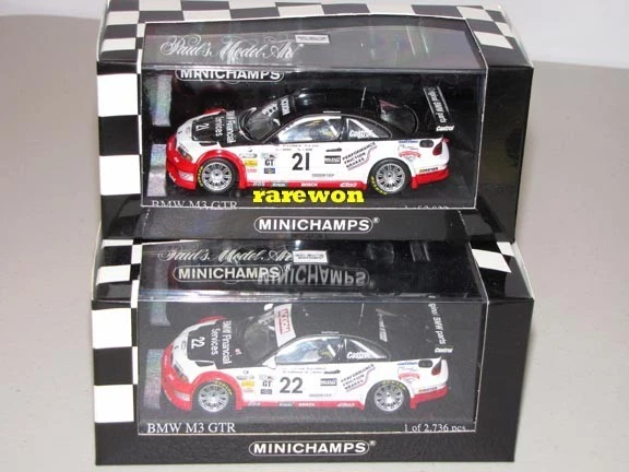 04 Daytona 24h PrototypeTechnologyGroup BMW E46 M3 GTR 2x 1/43 Minichamps FREEsh - Image 1 of 4