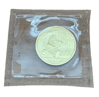 China 2014 Gold 1/2 oz 200 Yuan Panda Original Mint Sealed BU - Image 1 of 2