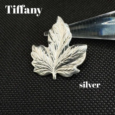 RARO Broche Hoja Tiffany Prendedor Plata Accesorio Vintage Elegante Auténtico Excelente Foto 1 de 4