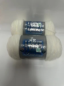I Love This Yarn Super Suave Color Blanco 7oz 355yds Lote de 2 - Imagen 1 de 4