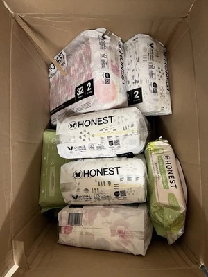 Pañales Honest tamaño 2, 160 unidades, 4 paquetes de 60 toallitas Foto 1 de 2