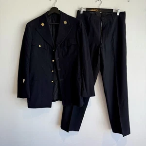 WWII Coast Guard Uniform Jacket & Pants w Collar Pins - Picture 1 of 10