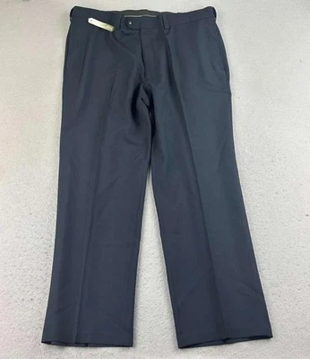 Haggar Dress Pants Mens 40X29 Navy Flat Front Straight Leg NWT - Image 1 of 4
