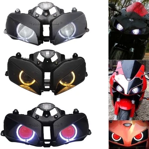 Conjunto de faros delanteros con LED Angel Devil Eyes apto para Honda CBR600RR 2003-2006 - Imagen 1 de 33