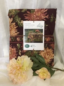 APRIL CORNELL Antoinette Autumn Fall Tablecloth Cotton 60”x84” Thanksgiving NEW - Picture 1 of 3