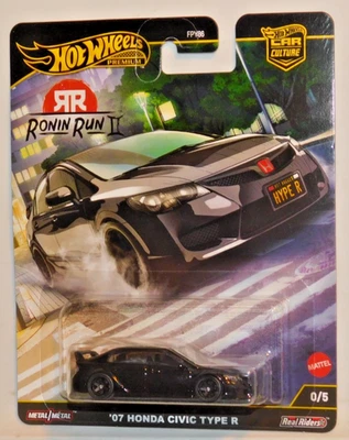 HOT WHEELS PREMIUM RONIN RUN 2 2007 HONDA CIVIC TYPE R BLACK CHASE - Image 1 of 2