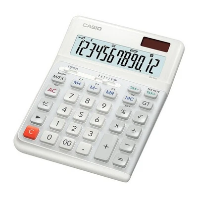 Casio DE-12E-WE Calculator Desktop Basic White - Image 1 of 3