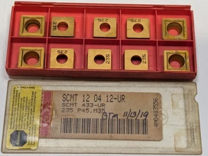 10 Stück SANDVIK Hartmetalleinsätze SCMT 120412-UR - Grade 235 - Bild 1 von 3