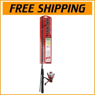 Complete 5' Spinning Fishing Combo - Durable Fiberglass Graphite Construction - Image 1 of 3