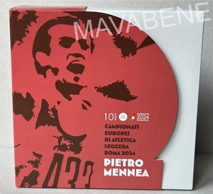 Italia 2024 Pietro Mennea Europeos Atletismo Moneda 10 Euro Plata Dorada Proof - Imagen 1 de 5