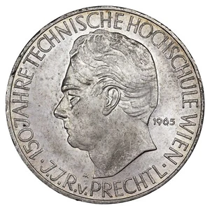 Autriche 25 schilling 1965 Technische Hochschule Wien SUP Argent monnaie pièce - Imagen 1 de 2
