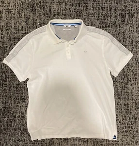 Camisa Polo Calvin Klein Hombres Blanca Talla Grande Algodón Pima 1/4 Botón Camisa de Golf - Imagen 1 de 4