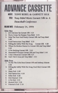 tony rebel & garnett silk meet in a dancehall conference cassette promo  - Picture 1 of 2