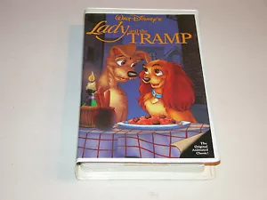 LADY AND THE TRAMP 1987 VERSION VHS 582 CLAMSHELL BLACK DIAMOND RENTAL COPY - Foto 1 di 4