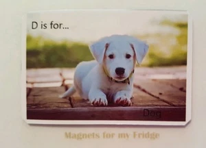 CHILDREN'S LEARNING ALPHABET 'D is for Dog' FRIDGE MAGNET - M715 F - Picture 1 of 1