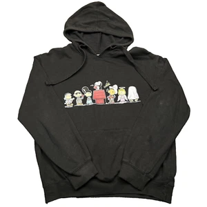 Peanuts Snoopy Halloween Hoodie Youth Medium 7-9 Pullover Black Sweatshirt - Picture 1 of 12