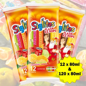 Ice Pops Ice Poles Siglitos Assorted Flavours 80ml 120 Ice Poles 12 Ice Poles - Picture 1 of 7
