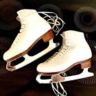 SP Teri Custom Ice Skates Silver MK Dance Blades 9 3/4 Olympic Skater Preowned