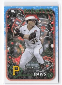 2024 Topps Holiday Henry Davis #H187b Short Print Image Variation - Picture 1 of 2