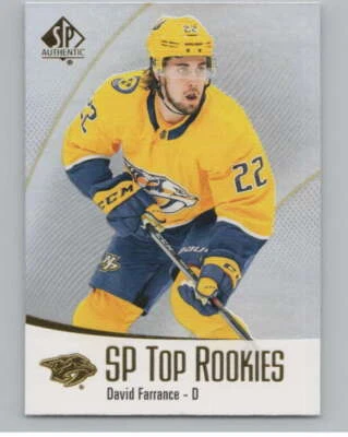 2021-22 SP Authentic Top Rookies #TR-47 David Farrance Predators V102366 - Image 1 of 3