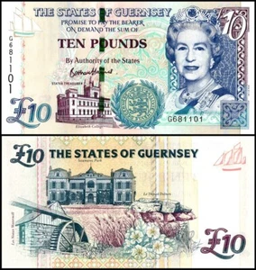 Guernsey 10 Pounds, 1995-2023 ND, P-57e, UNC - Picture 1 of 1
