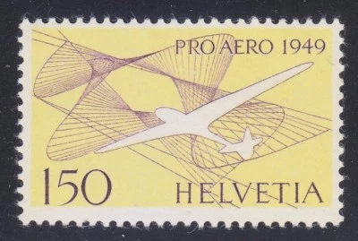Planeador Suiza 1949 MNH Mi 518 Sc C45 en aerodinámica simbolizada. Planeador... - Imagen 1 de 2