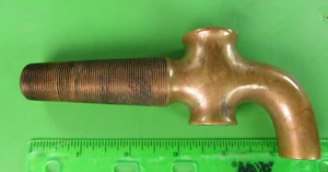 Antique Solid Brass Threaded Keg Barrel Tap Spout Faucet Spigot Rustic - Picture 1 of 5