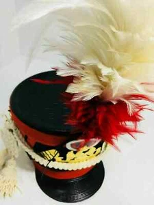 Elmetto Shako Napoleonico Francese con Pennacchio Rosso Regalo Halloween - Foto 1 di 4