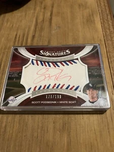 2006 Sweet Spot Signatures Red & Blue Stitch/  Red Ink /50 Scott Podsednik #178 - Picture 1 of 2