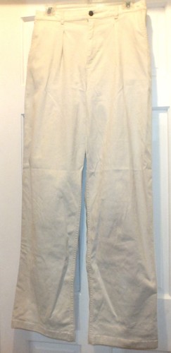 OFF WHITE Pantaloni lunghi donna Hollister bianco sporco crema taglia media eleganti pantaloni pantaloni pantaloni L20