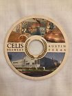 Collectible, Cardboard Coaster, Advertising the CELIS Brewery in Austin, Texas.