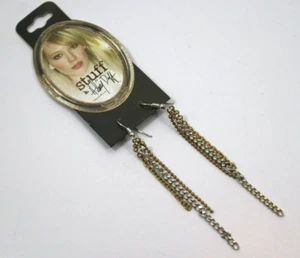 Orecchini pendenti multi catena V3 argento oro gioielli claire's hilary duff - Foto 1 di 6