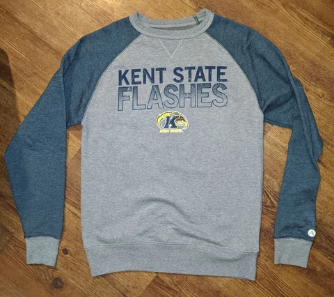 KENT STATE University Flashes Gray Blue Sweatshirt Pullover Mens Size Small Alta Cover