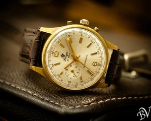 Swiss Watch Lings Vintage Mechanical Chronometer Chronograph Wristwatches - Picture 1 of 6