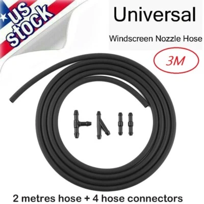 Washer Nozzle Spray Pump Hose Front & Rear Windshield Wiper Tube Headlight Pipe - Image 1 of 4
