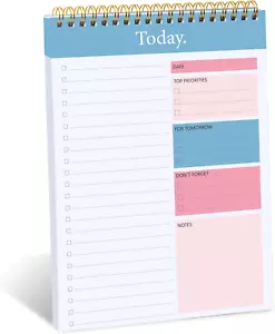 To Do List Notepad - Daily Planner Notepad Undated 52 Sheets Tear Off, 6.5" X 9. - Picture 1 of 12