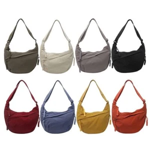 Large Capacity Shoulder Bag Canvas Sports Hobos Bag Casual Dumpling Bag Men - Picture 1 of 20