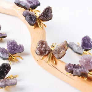 Natural Amethyst Quartz Butterfly Crystal Cluster Specimen Healing Random Pick - Picture 1 of 7