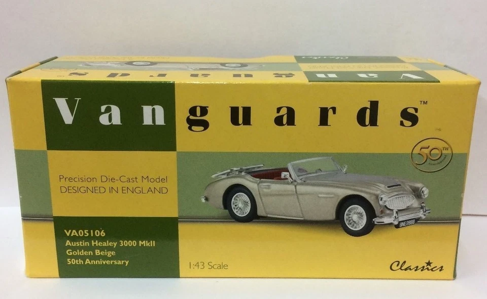 VANGUARDS VA05106 AUSTIN HEALEY 3000 MK11 GOLDEN BEIGE 50th ANNIVERSARY MODEL - Image 1 of 1