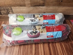 LOT OF 2 NEW NWT WASHABLE Dog Cuddler Cat/Small Dog Bed Pet Soft Plush - Picture 1 of 9