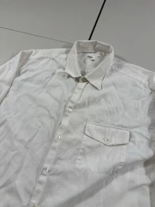 Camisa De Colección Giorgio Armani Para Hombres 2XL 17 1/2 Diseñador Sólido Puño Francés Vestido Botón - Imagen 1 de 11
