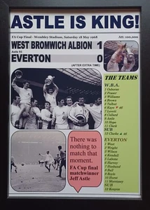 West Bromwich Albion 1 Everton 0 - 1968 FA Cup final - souvenir print - Picture 1 of 5